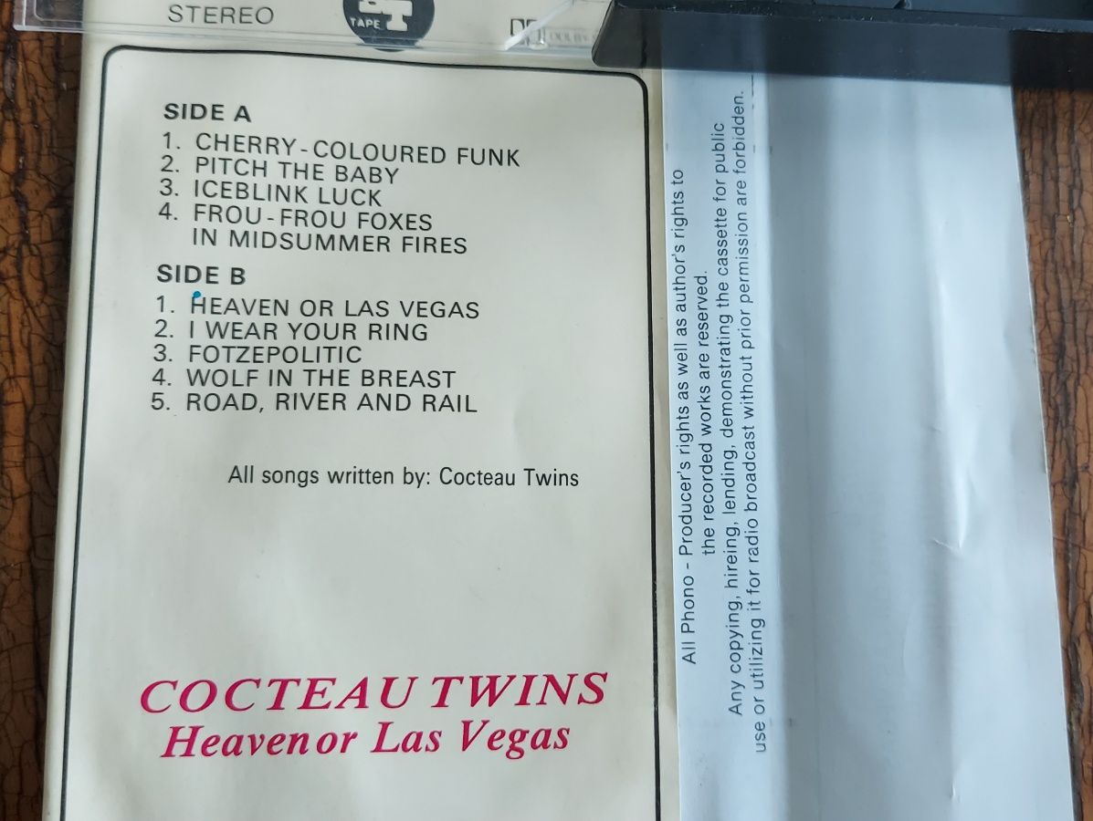 Cocteau Twins Heaven or Las Vegas 1990 kaseta