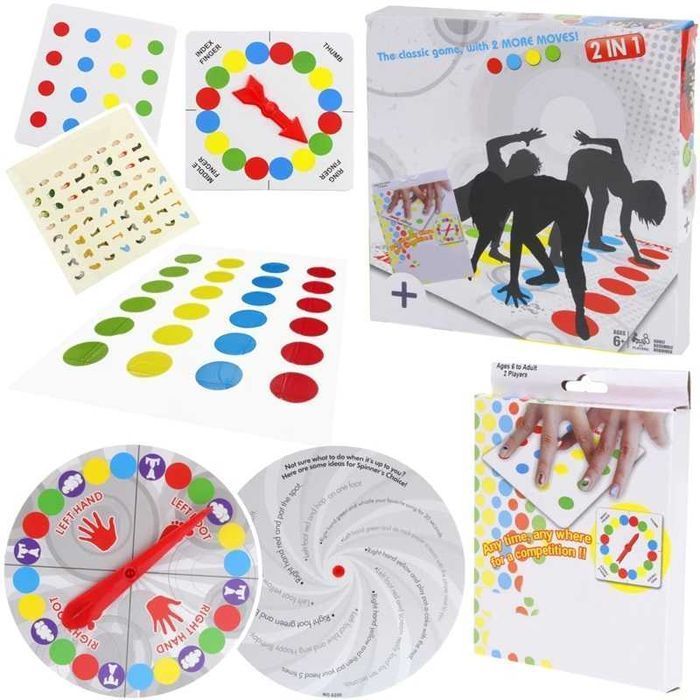 2w1 Gra Zręcznościowa Rodzinna Towarzyska Klasyczny Twister + Finger