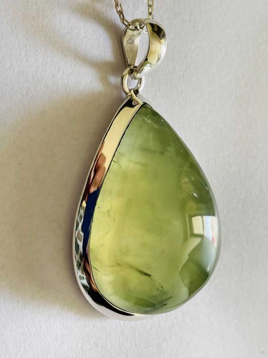 Wisior Wisiorek Prehnit Frenit Srebro Duży (Nowy)