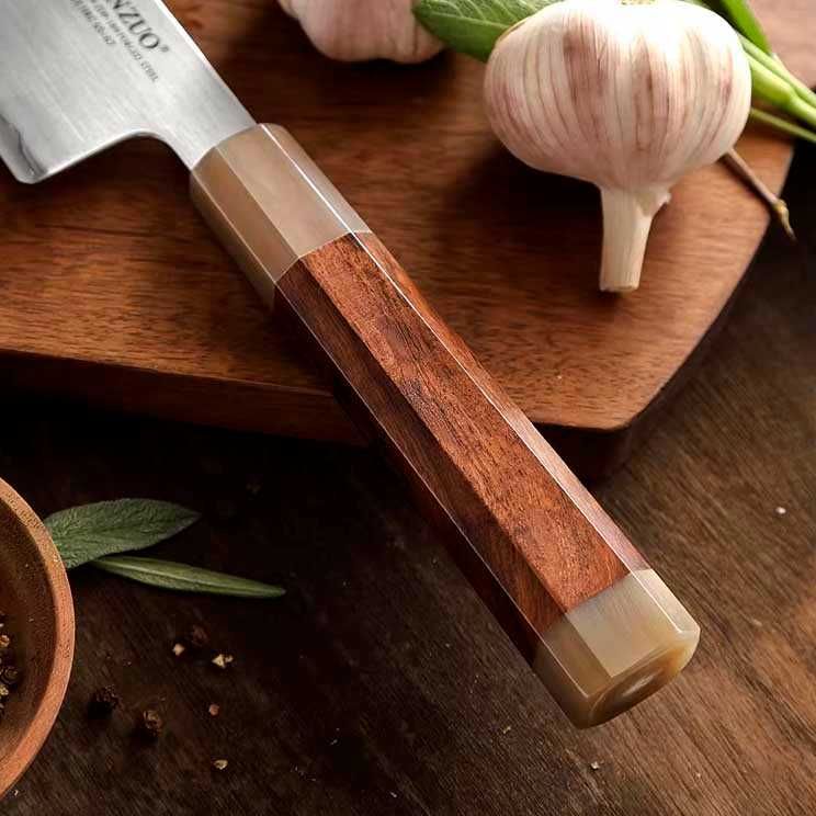 Японський кухонний ніж Xinzuo ZDP189 210mm порошкова сталь 65-67 HRC