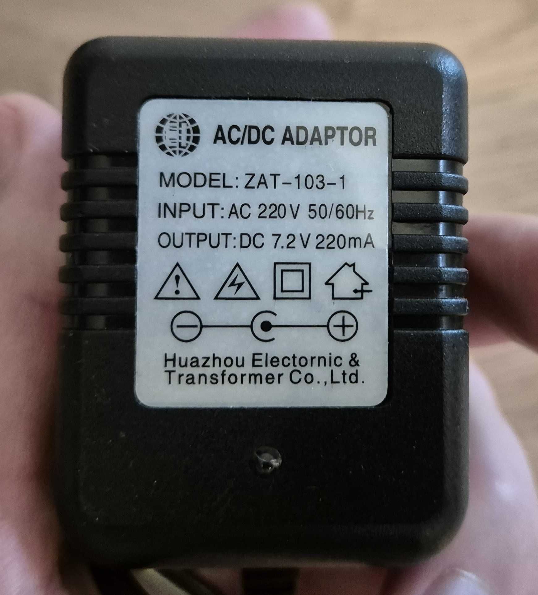 Zasilacz 7.2V 220mA uniwersalny AC/DC adapter do akumulatorów sprawny