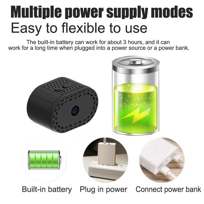 Mini kamery bezprzewodowa WiFi inteligentna kamera szpiegowska