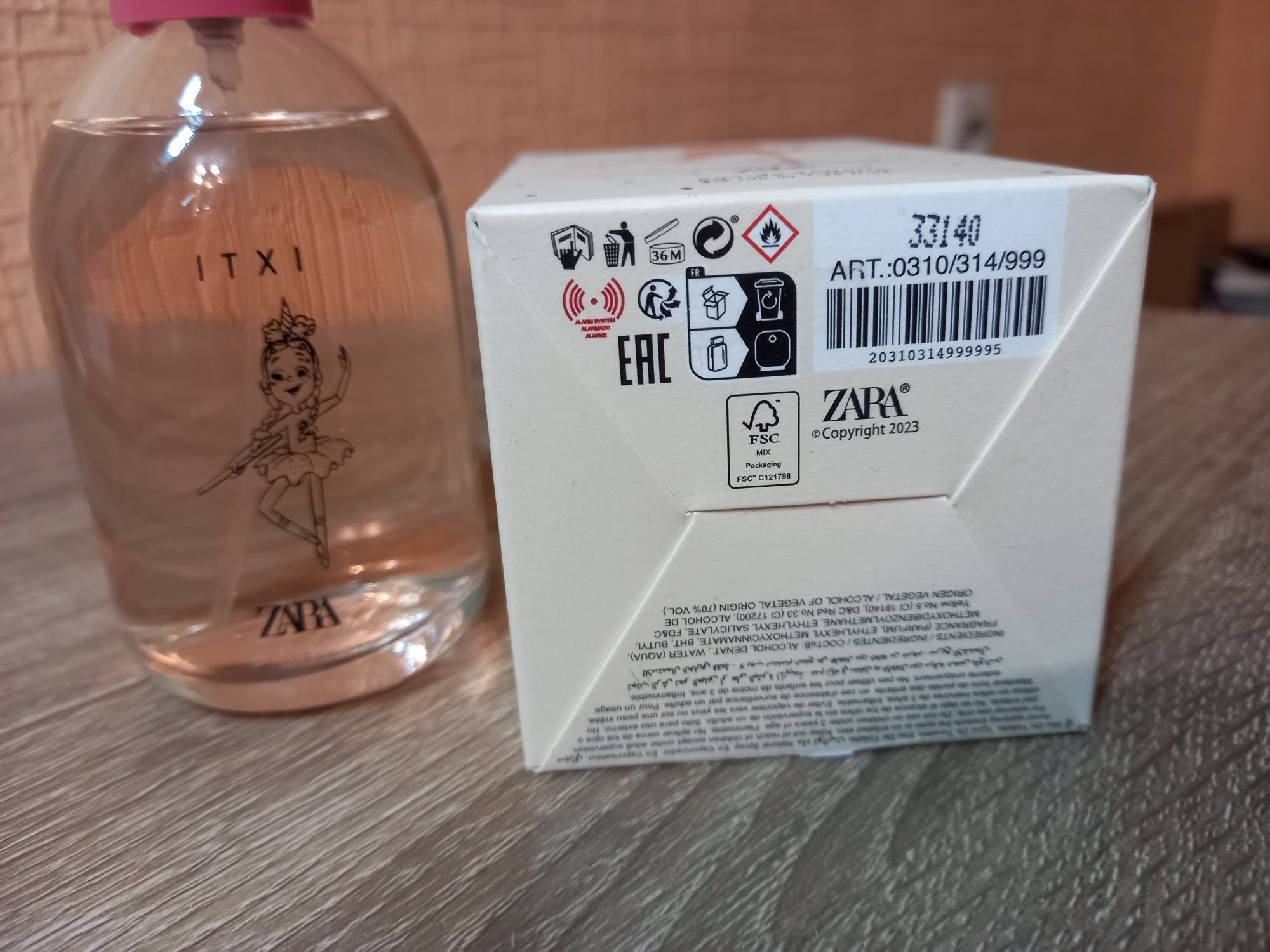 Дитяча парфумована вода Zara ITXI 100 ML Іспанія. Оригінал