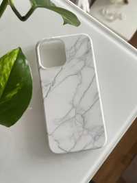 Marmurkowy case iPhone 13 Pro Max obudowa etui pokrowiec biały