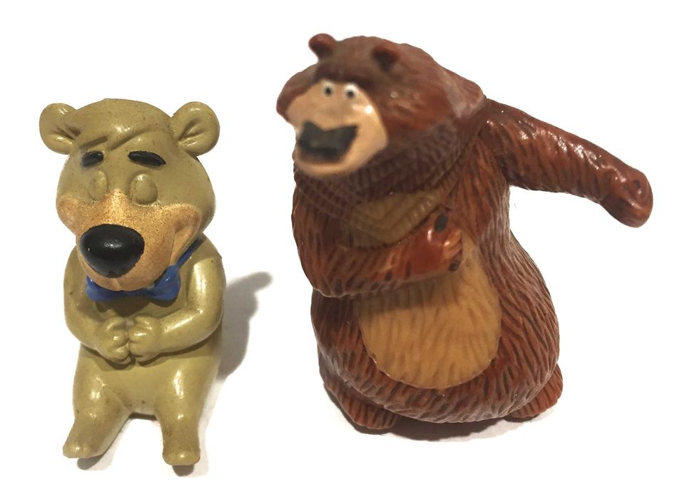 Vintage 90s Hanna Barbera Yogi Bear & Boo Boo PVC Figuras
