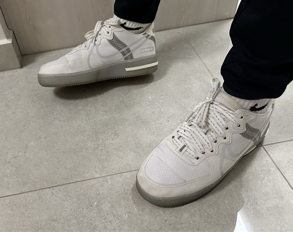 Air Force 1 React White Ice Light Bone