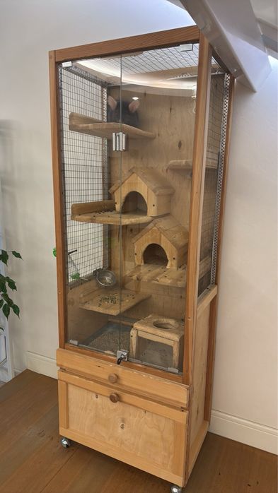 Деревянный дом для шиншилл