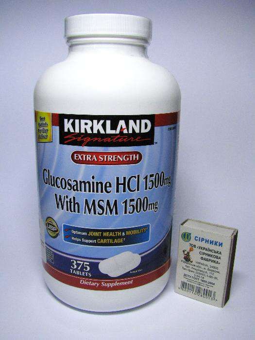 Глюкозамин+МСМ Хондроитин Kirkland США Glucosamin Киркланд витамины