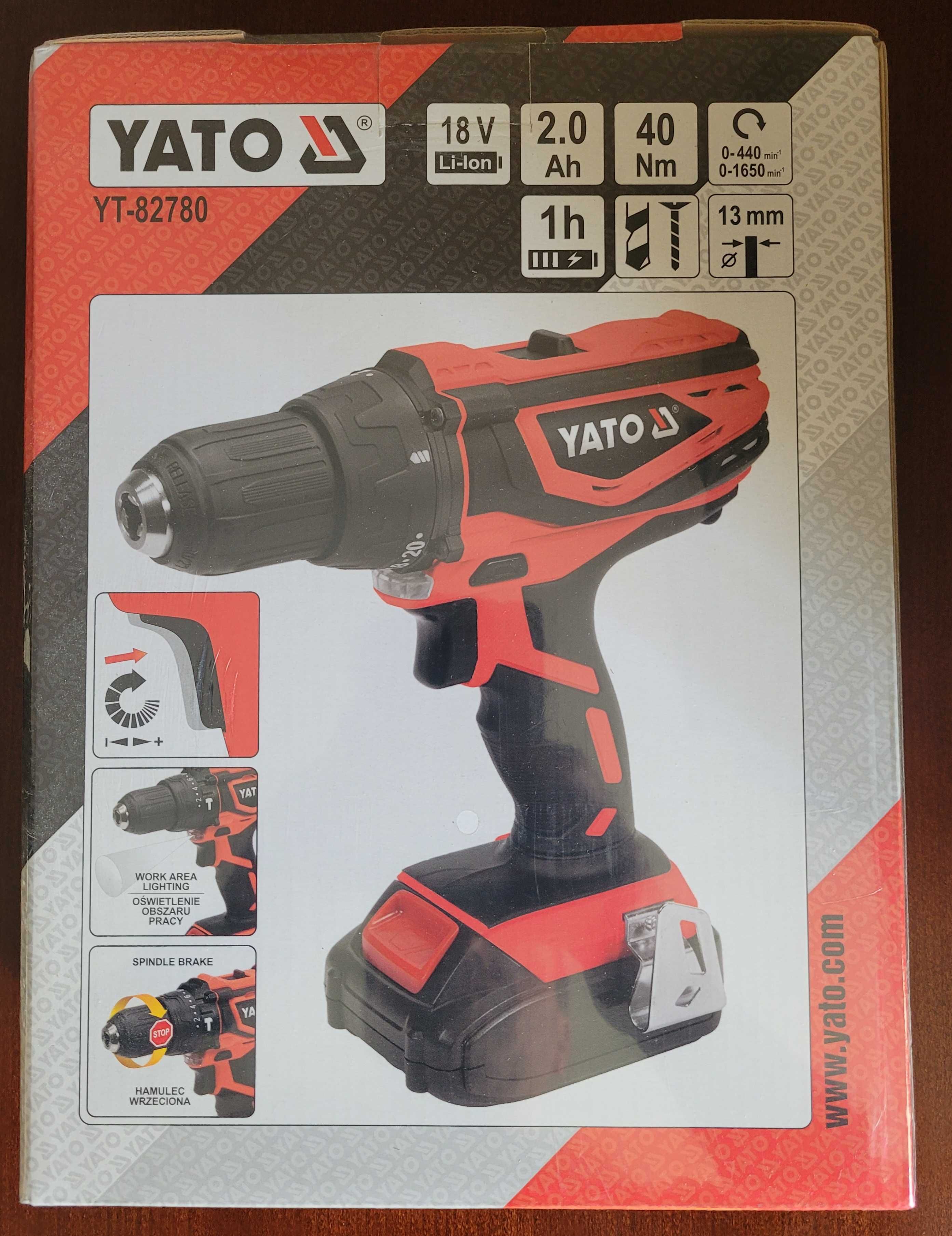 YATO Wiertarko Wkrętarka 18V Akumulatorowa 40Nm YT-82780