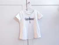 Koszulka t-shirt z cekinami ważką szary 122