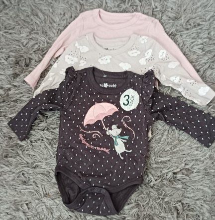 Body dziewczynka 62 3 sztuki zestaw
