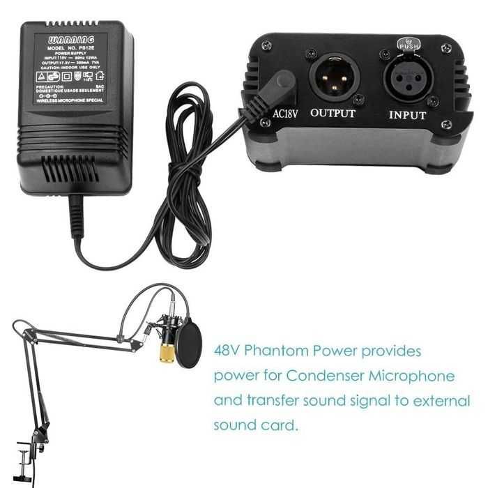 Microfone condensador Neewer NW-800 + fonte phantom power 48v (Novo)