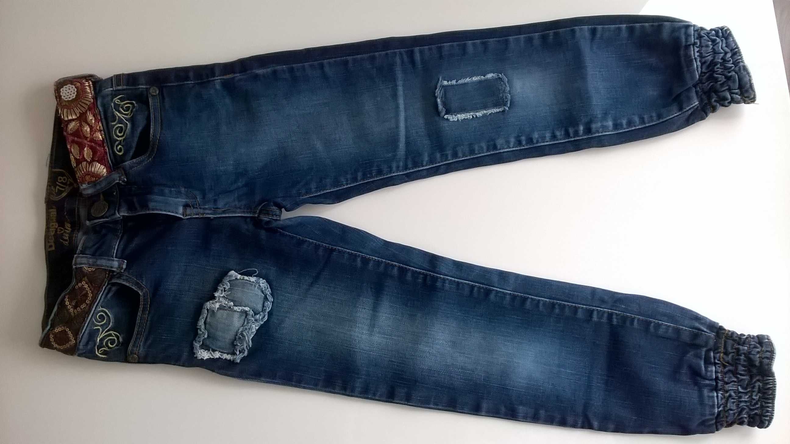 Desigual denim jeans spodnie dla dziewczynki 5-6 lat