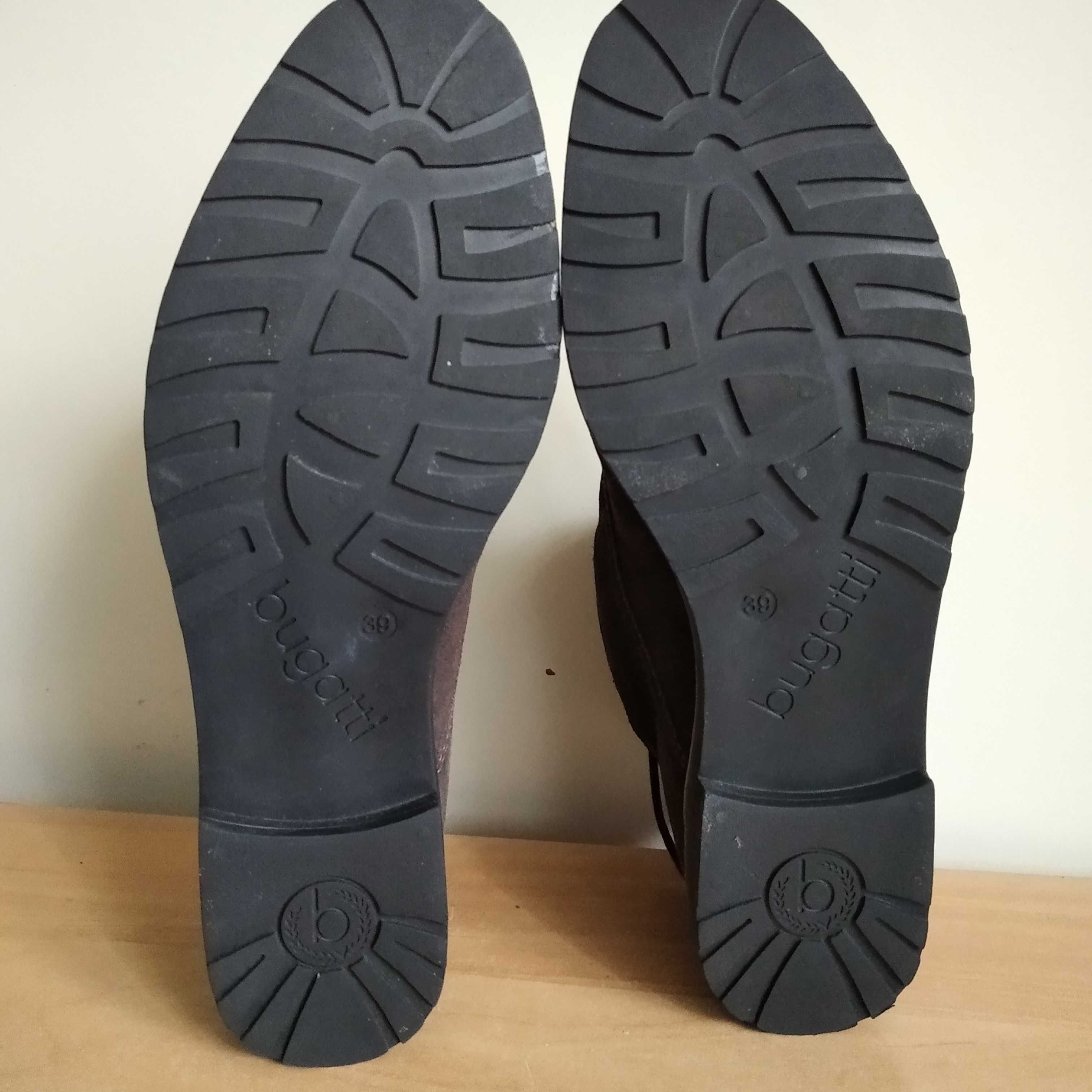 Buty damskie botki zamszowe BUGATTI skóra nat. zamszowa roz.eu- 39