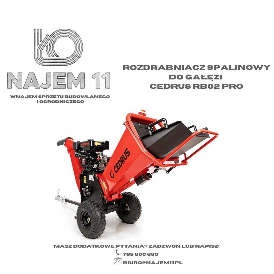 WYNAJEM-Rozdrabniacz spalinowy rębak do gałezi