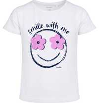 Bluzka T-shirt dla dziewczynki Bawełna 164 biały Keep Smile Endo