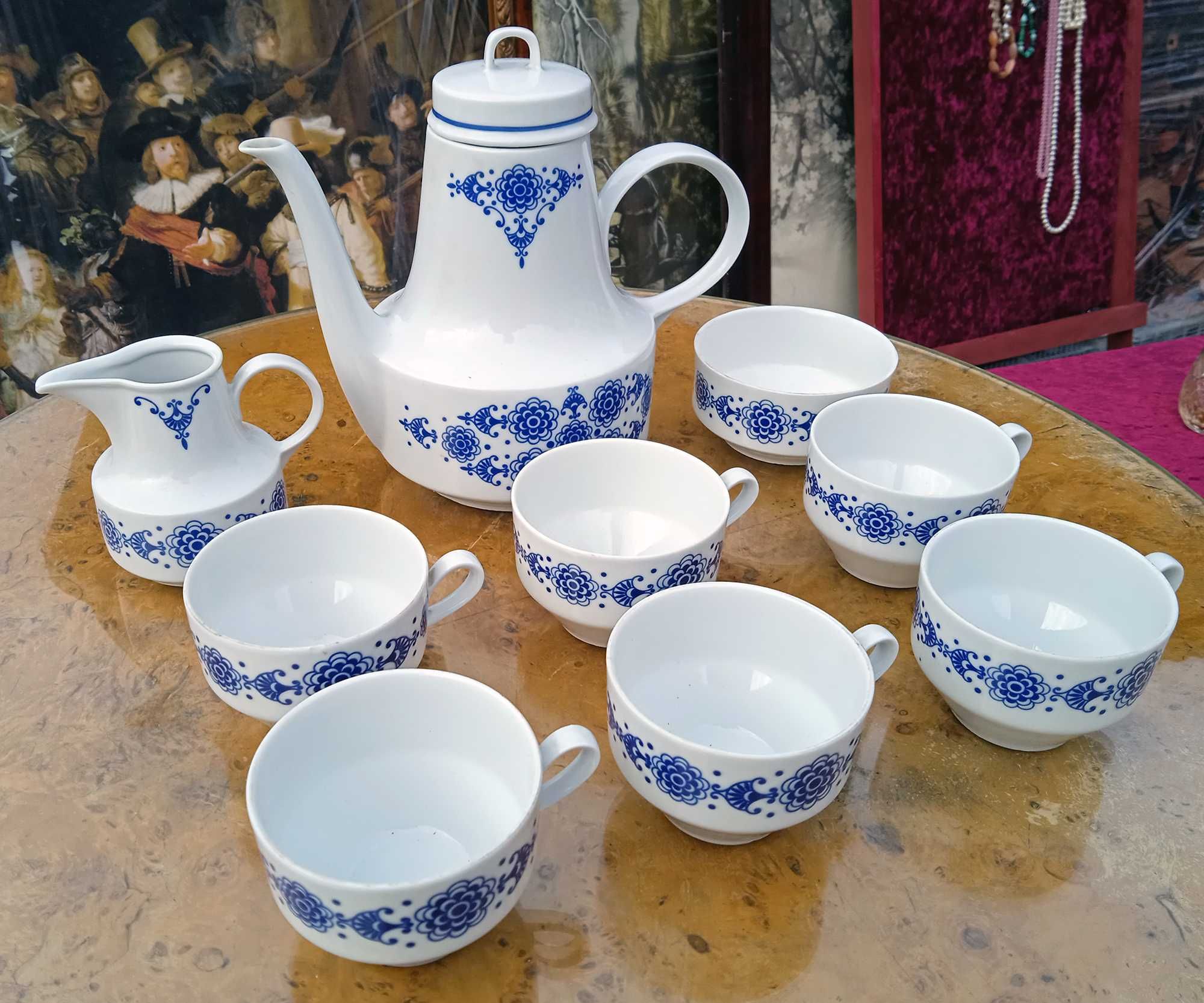 Porcelana Henneberg 1777 Echt Kobalt : piękny serwis