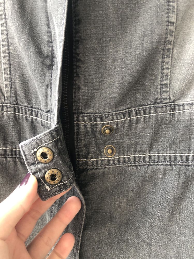 Szara tunika/ sukienka 100% bawełna rozm. M Authentic Style