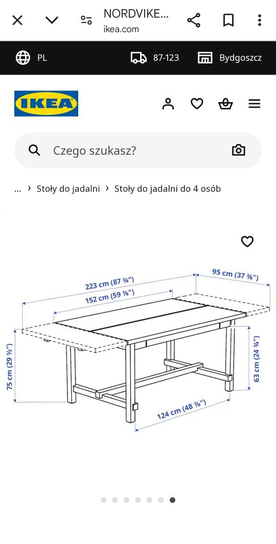 Stół rozkładany Nordviken ikea