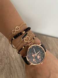 Komplet damskich bransoletek+zegarek