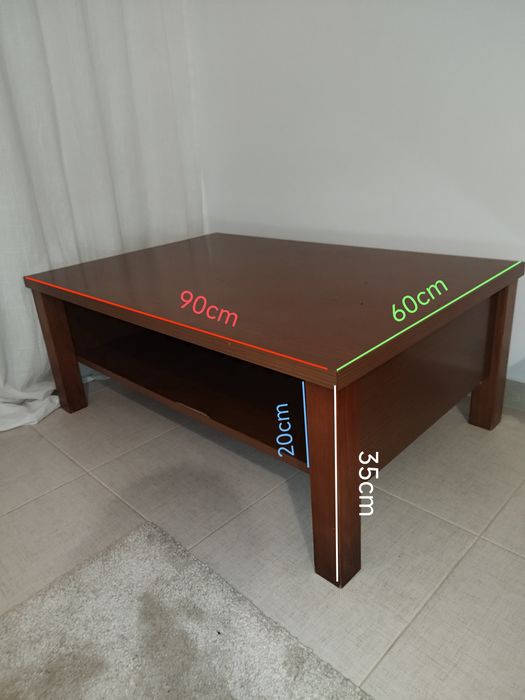 Mesa de centro em madeira de cerejeira