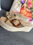 Klapki espadryle platforma Zara