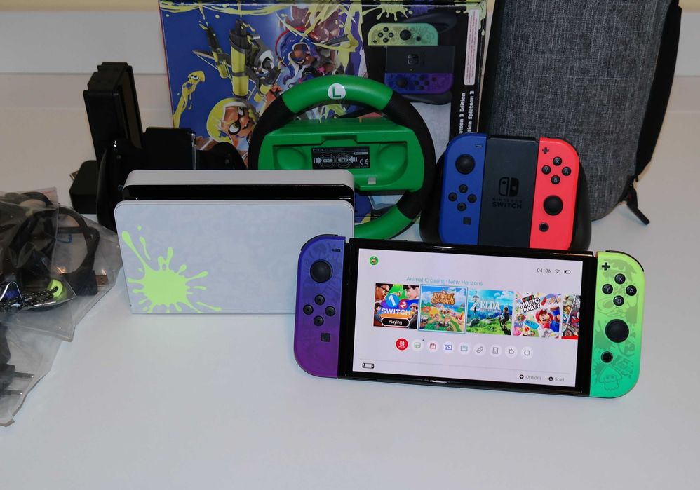 Nintendo Switch OLED Splatoon 256 GB CFW Kamikaze + dodatki