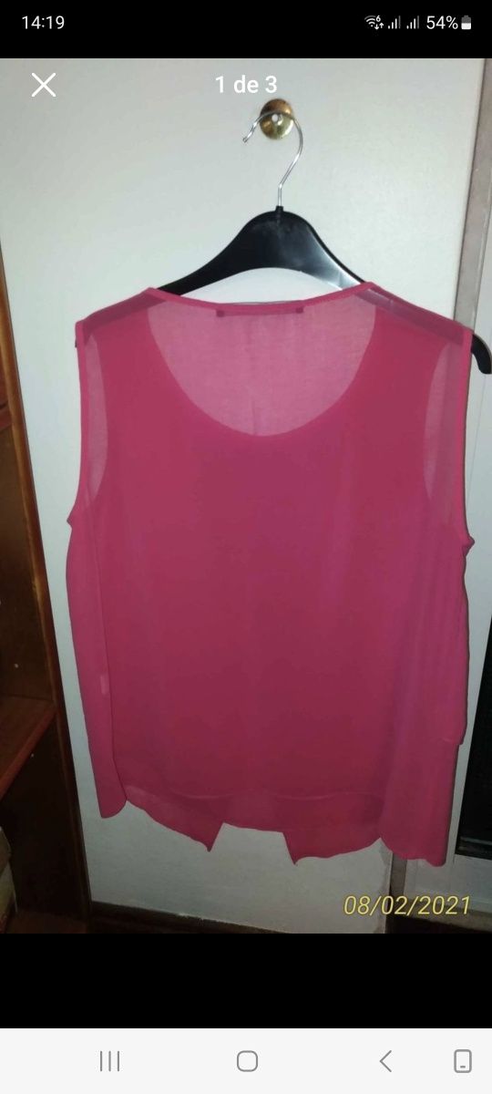 Top rosa choque zara