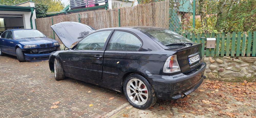 Bmw e46 compact black sapphire klapa drzwi maska zderzak blotniki n42