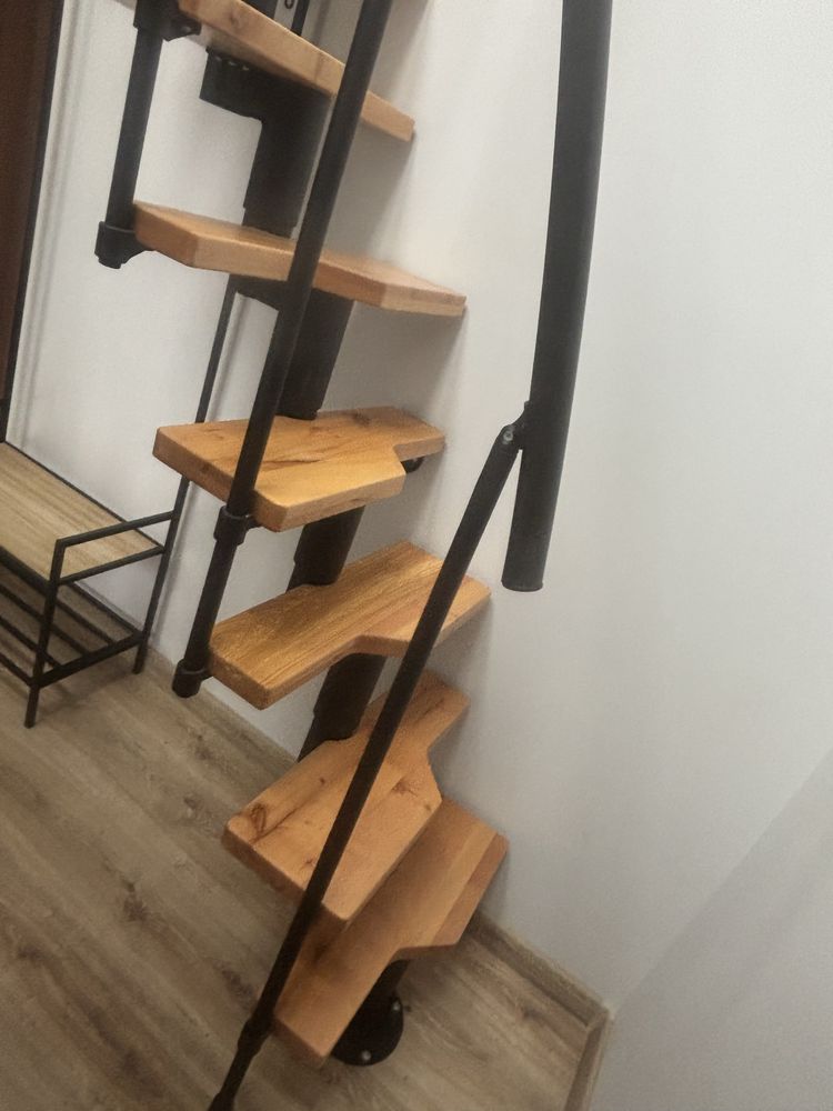 Schody kacze metalowo-dębowe – jak nowe! Super cena!