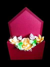 Flowerbox pudełko kwiaty mydlane Dzień Mamy Babci