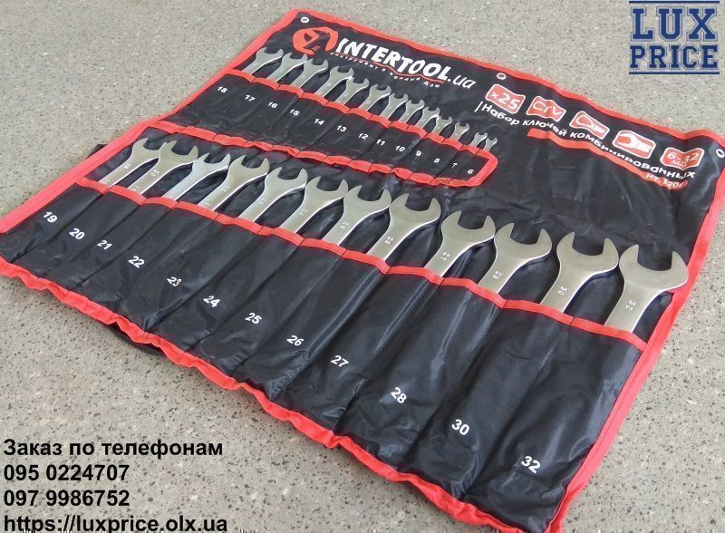 Набор ключей комбинированных 25 ед 6-32 INTERTOOL HT-1200 Набір ключів