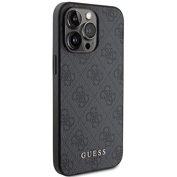 Etui Guess 4g Metal Gold Logo na iPhone 15 Pro - szare