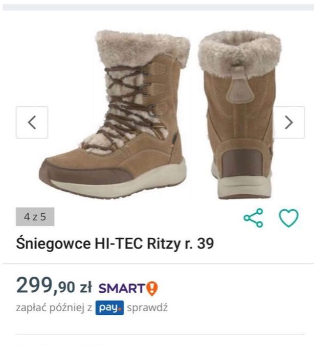 Sniegowce Hi-tec jak nowe