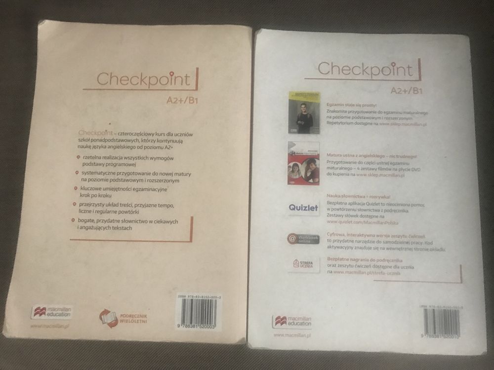 Checkoint A2+/B1 podręcznik i ćwiczenia czyste niewypełnione