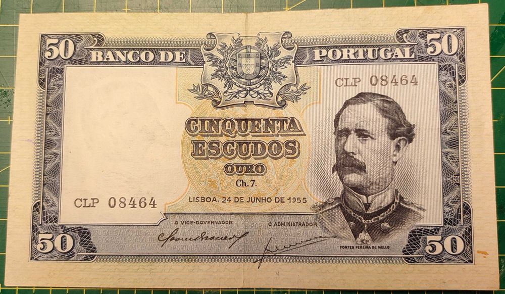 Nota Portugal 50 Escudos 24/06/1955 ch7