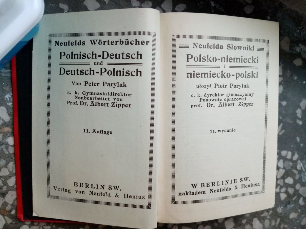Nieużywany słownik polsko niemiecki Neufeld&Henius wyd. 1915 r. Berlin