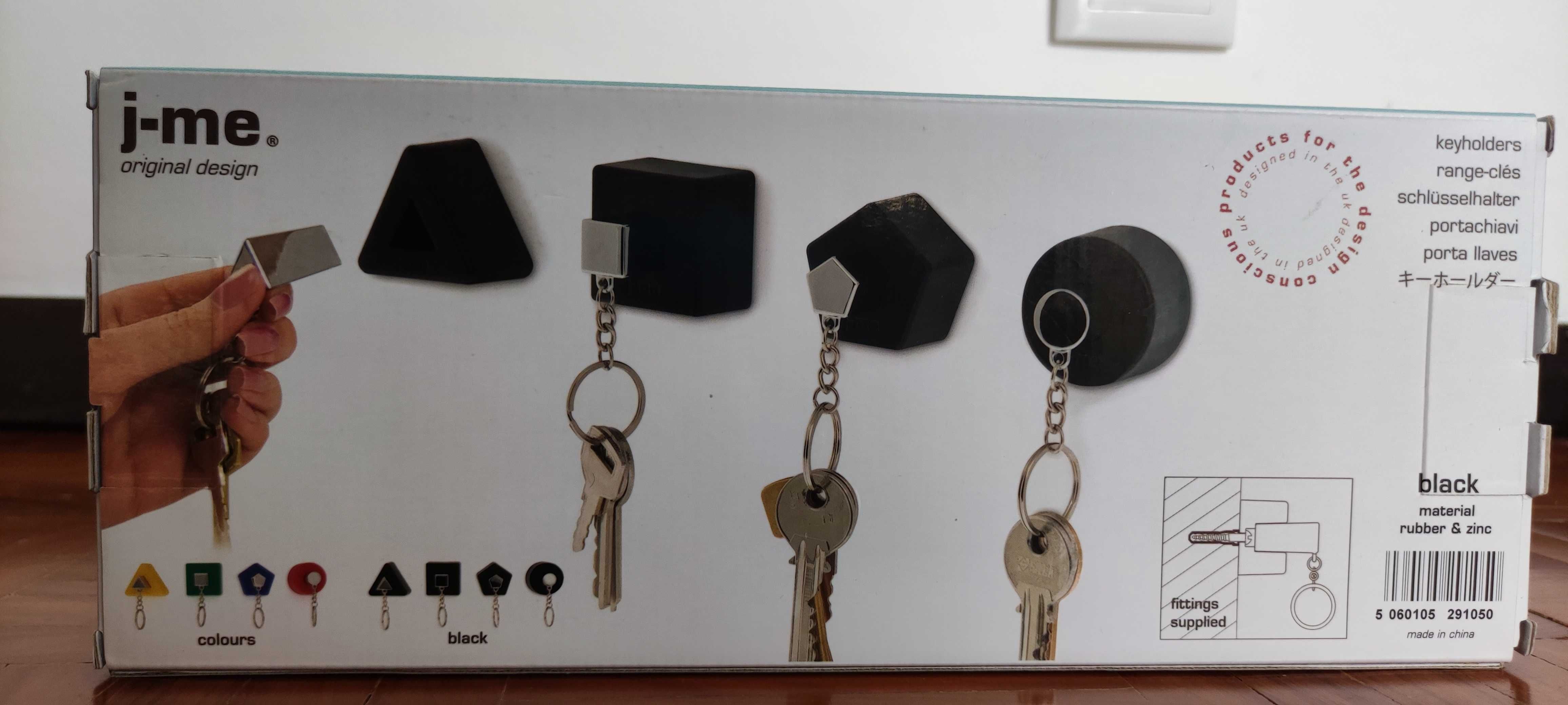 Kit porta-chaves magnético com formas geométricas