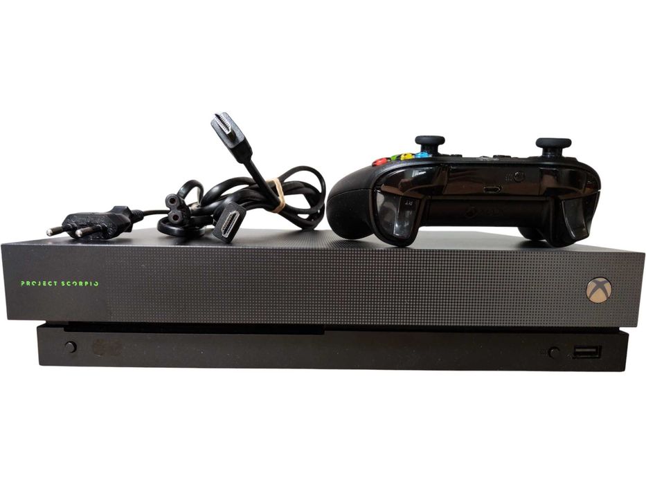 Konsola Xbox One X 1787 1 TB czarny + okablowanie + pad