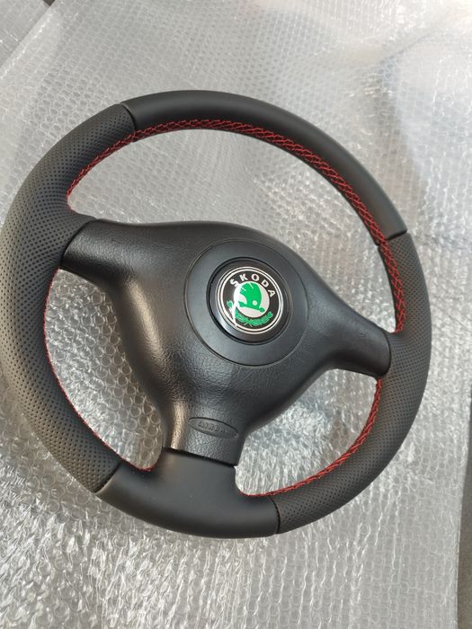 Skoda octavia I, fabia I, kompletna kierownica, świeżo obszyta