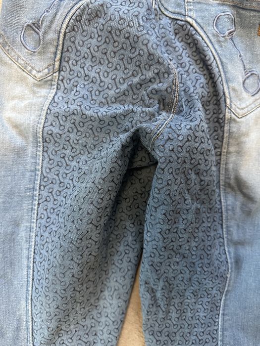 Bryczesy jeansowe Horze 36 pełny lej silikonowy
