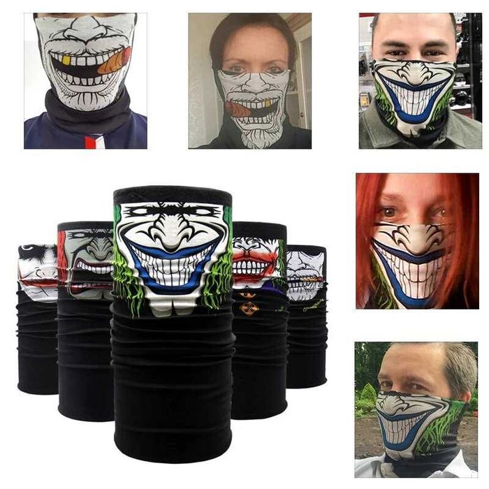 Gola impressa com desenhos máscara facial lenço