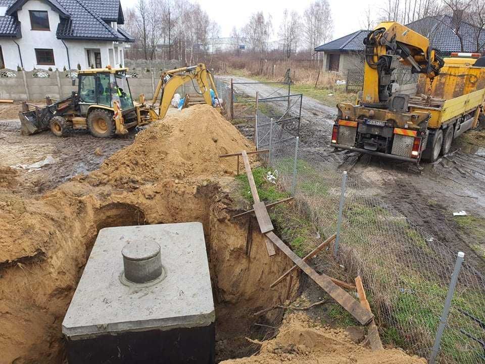 Szamba Betonowe, Zbiornik Betonowy na Szambo KOMPLEKSOWO z wykopem,