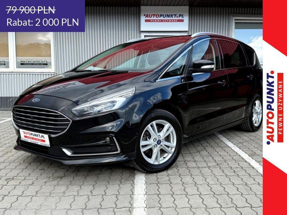 Ford S-Max ! TITANIUM !, 2019r. F-vat 23% ! Bezwypadkowy ! Gwarancja Przebiegu i