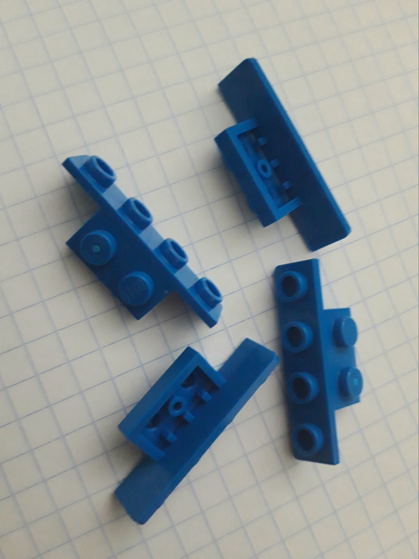Lego 28802 Płytka Łamana 1x2-1x4 Niebieska 4 szt. Nowe