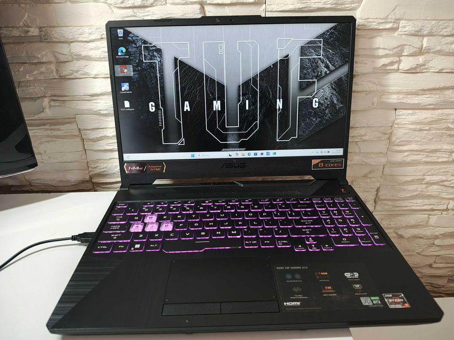 GAMINGOWY Laptop ASUS TUF 15.6"144Hz R7 16x4.40Ghz,16GB,RTX3060-6GB