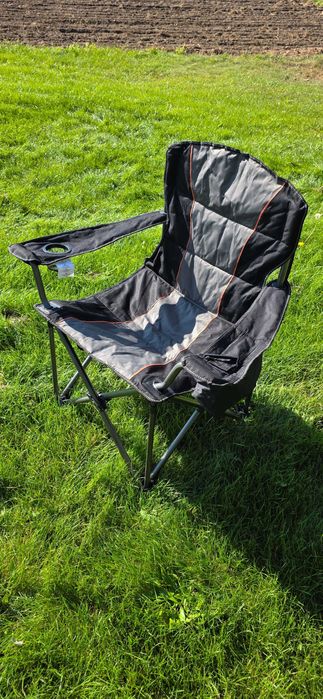 Alpha Krzesło turystyczne z oparciem czarne