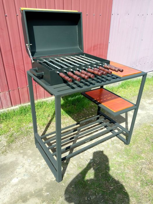 Мангал,гриль з шампурами та ришіткою