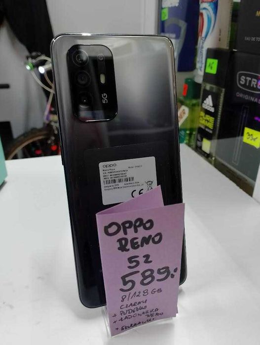 Stan idealny Telefon Oppo Reno 5 Z 8/128 GB - pudełko + ładowarka + sł
