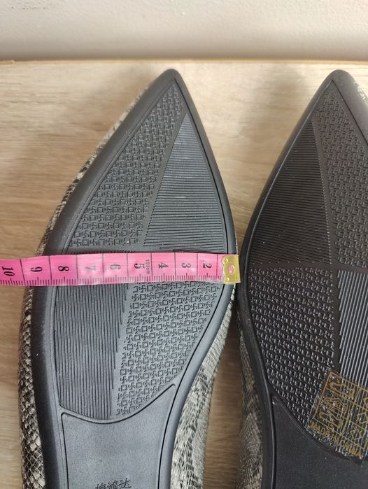 Nowe balerinki motyw węzowy kolor szary duży rozmiar XXL xxxL 44 45 na